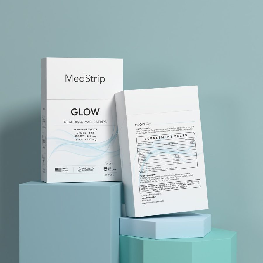 MedStrip GLOW oral dissolvable strip box