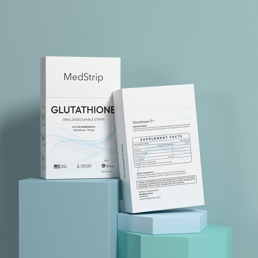 MedStrip Glutathione oral dissolvable strip box